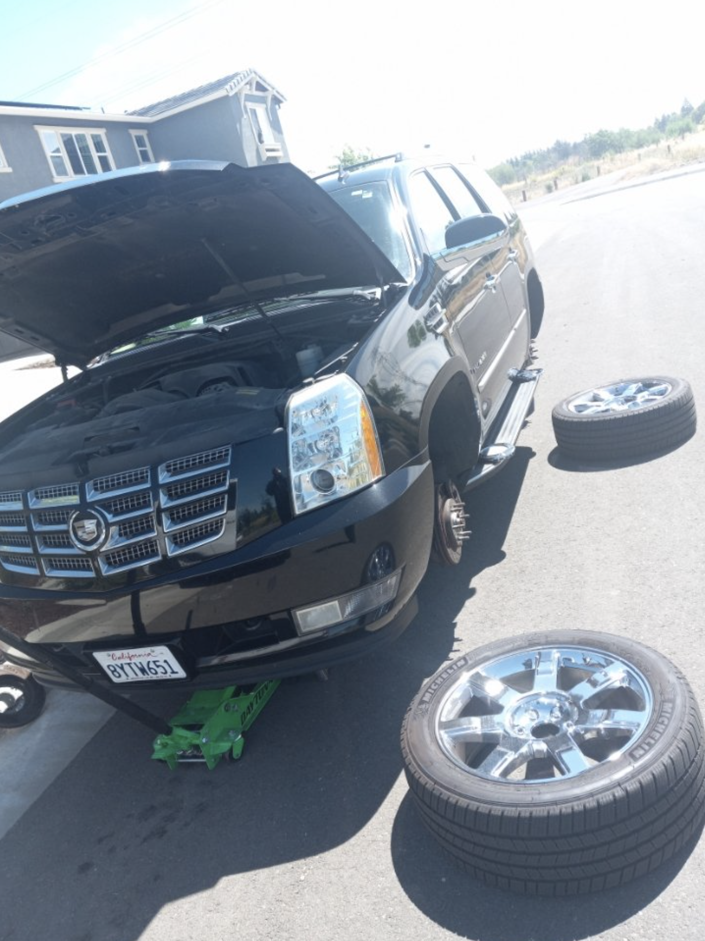 this image shows tire change in Centennial, CO
